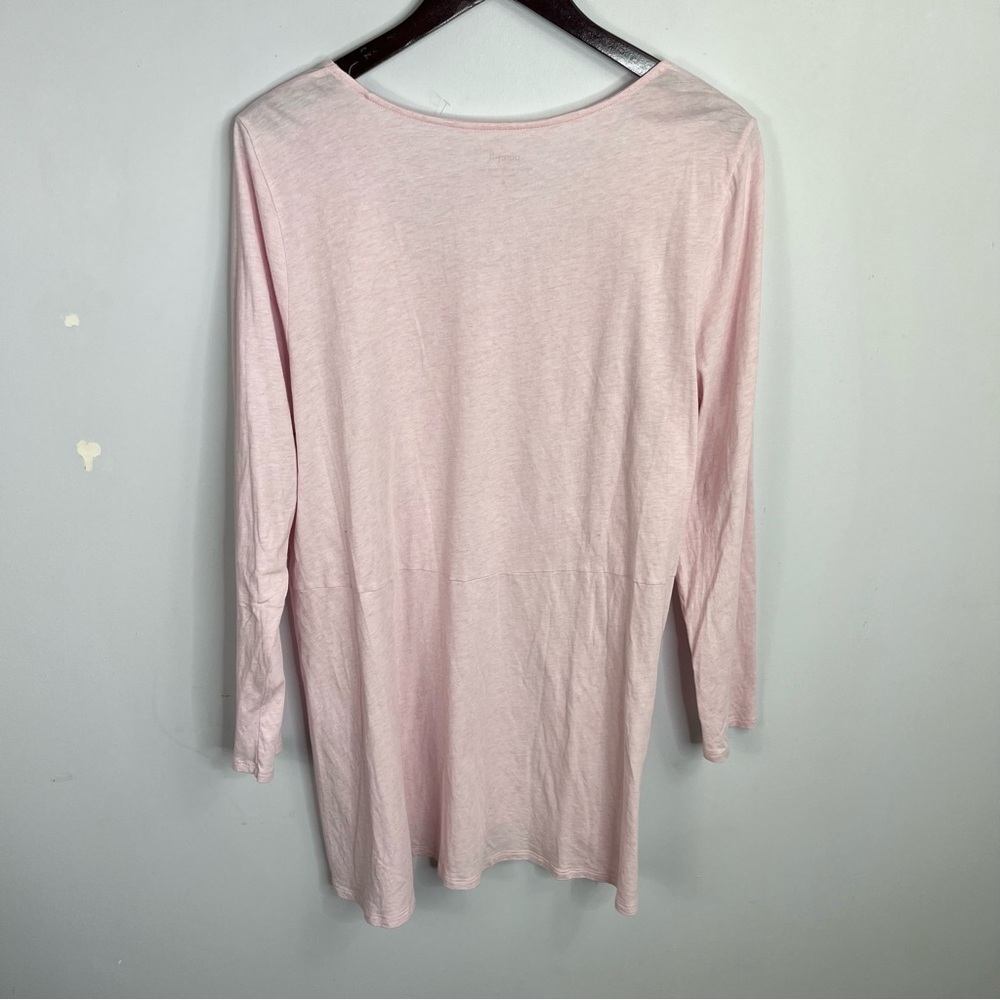 J. Jill Size XL Pink Seamed Swing Tunic Long Sleeve T-Shirt Top AG8 - Picture 3 of 6